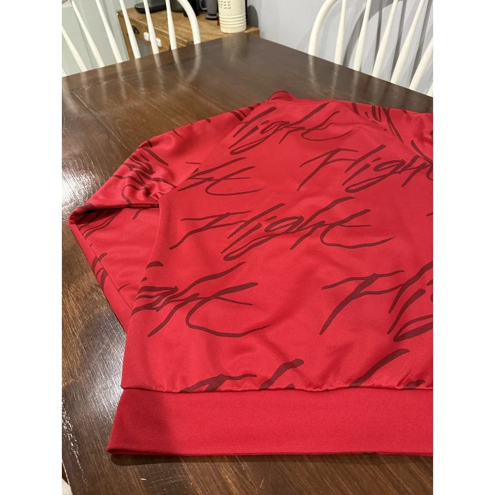 Jordan Flight Track Jacket Mens M Red Full Zip Jumpman Script